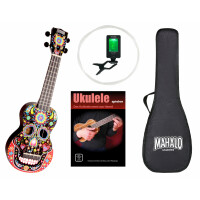 Mahalo Art Series Sopran-Ukulele Skull Set