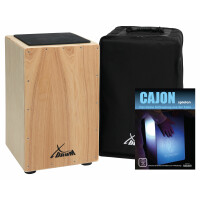 XDrum Cajon Primero nature méthode d'apprentissage & housse comprises