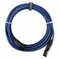 Pronomic Stage DMX3-5 DMX-kabel 5m blauw met gouden contacten