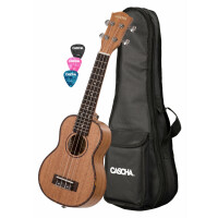 Cascha Premium Sopran Mahagoni Linkshänder Ukulele Set