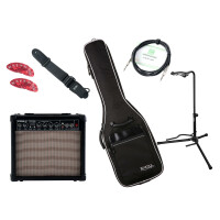 Rocktile E-Gitarren Add On set completo medium incl. amp, bolsa, correa, soporte, cable y picks