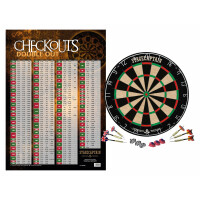 Stagecaptain DBS-1715 BullsEye Pro Jeu Cible de fléchettes avec poster 'checkouts'