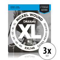 D'Addario EXL148 Extra-Heavy 3x Set