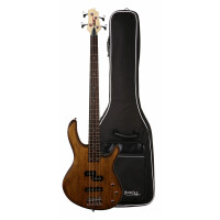 Cort Action PJ E-Bass Walnut Gigbag Set