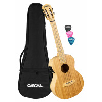 Cascha 2314E Tenor Ukulele Bamboo Natur Bundle mit Tonabnehmer - Retoure (Zustand: sehr gut)