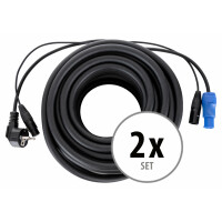 Pronomic Stage EUPPX-20 hybride kabel Euro/Powerplug/XLR Set van 2