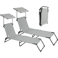 Stagecaptain CS-190 Lettino Prendisole Pieghevole Con Tetto Set Da 2