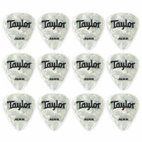 Taylor Celluloid 12er Pack Plektren Wht Pearl 0,46