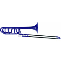 Classic Cantabile MardiBrass kunststof Bb/F trombone blauw