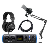 PreSonus Studio 24c USB-C Audio Interface Podcast Set