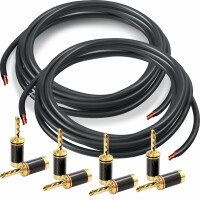 Pronomic Lautsprecherkabel mit Bananenhohlstecker 5m 2er Set