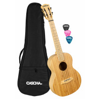 Cascha 2314 Tenor Ukulele Bamboo Natur Bundle