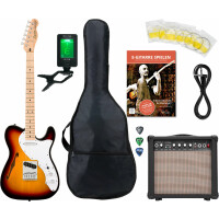 Squier Affinity Series Telecaster Thinline 3-Color Sunburst Starter Set