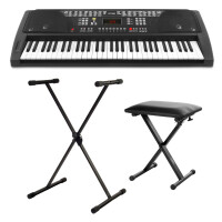 FunKey 61 Keyboard noir Set incl. Support de Clavier. Banquette inclus