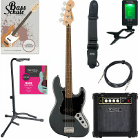 Squier Affinity Jazz Bass LRL Charcoal Frost Metallic Starter Set