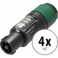 Neutrik NL4FXX-W-L Speakonstecker 4-polig 4x Set