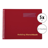 Helbling BMR25 Marschbuch rot 25 Taschen 5x Set