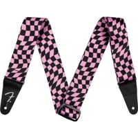 Fender Wavy Checkerboard Polyester Strap 2" Pink