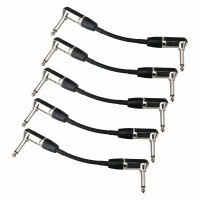 Pronomic Stage INST-A-015 patchkabel haakse stekker 0,15 m zwart Set van 5