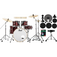 Pearl Export EXX705NBR/C704 Drumkit Black Cherry Glitter Beginner Set