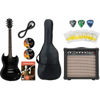 Shaman Element Series DCX-100B E-Gitarre schwarz Starter Set