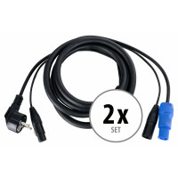 Pronomic Stage EUPPX-10 cable híbrido Euro/Powerplug/XLR Set de 2