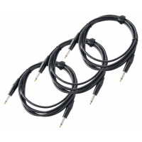 Pronomic Stage INST-3 cable de clavija jack 3 m negro, Set de 3x