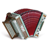 Strasser 4/III Professional Harmonika 4-reihig, 3-chörig G-C-F-B Michlbauer, Rot