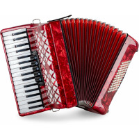 Classic Cantabile acordeon de 72 bajos "Secondo V" rojo