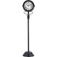 Stagecaptain BHU-11926 BK Horloge de gare grande sur support Noir