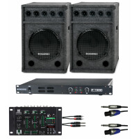 Pronomic DJ Party Set II set complet 2x enceinte festival 15, 1x Mixer, ampli, câble