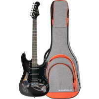 Rocktile Pro ST60-SK E-Gitarre Skull Gigbag Set