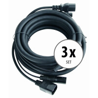 Set de 3 cables híbridos Pronomic Stage IECD-5 DMX (5 m)