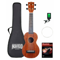 Mahalo Java Serie Sopran-Ukulele Set - Trans Brown