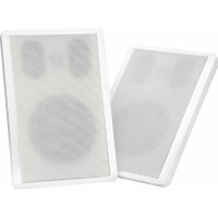 Pareja de altavoces Pronomic FLS-540E WH planos para pared en blanco