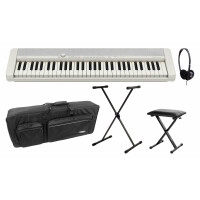 Casio CT-S1WE Casiotone Keyboard Weiß Deluxe Set