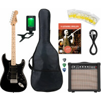 Squier Sonic Stratocaster HSS Black Starter Set