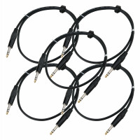 Set van 5 Pronomic Stage INSTS-1 klinkkabel 1 m stereo