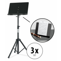 Classic Cantabile OST-350 2-in-1 notenstandaard set van 3