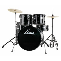 XDrum Rookie 22" Standard Schlagzeug Komplettset Black inkl. Schule