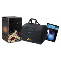 XDrum Design Series Cajon "Pugile" Set con borsa e guida (tedesco)