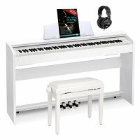 Casio PX-770 WE Privia Digitalpiano weiß Set inkl. Pianobank, Kopfhörer & Schule