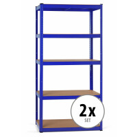 Stagecaptain HR-175 BU Heavyrack Scaffale ripiani in legno Blu, set 2 pezzi