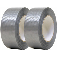 Gerband 246 Gaffa Tape Gewebeklebeband 48mm x 50m Silbergrau 2x Set