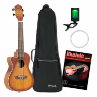 Ortega RUDAWN-CE-L Linkshänder Konzert Ukulele Set