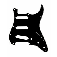 Fender Pickguard Strat SSS 3-ply Black