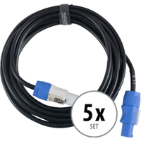 Pronomic Power Twist 5 Stromkabel 5m 5x Set