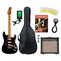 Jet Guitars JS300 E-Gitarre Black Set