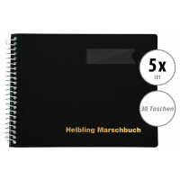 Helbling BMS30 Marschbuch schwarz 30 Taschen 5x Set