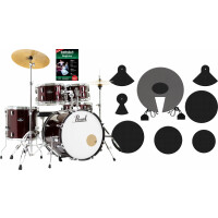 Pearl RS505C/C91 Roadshow Drumset Red Wine Beginner Set